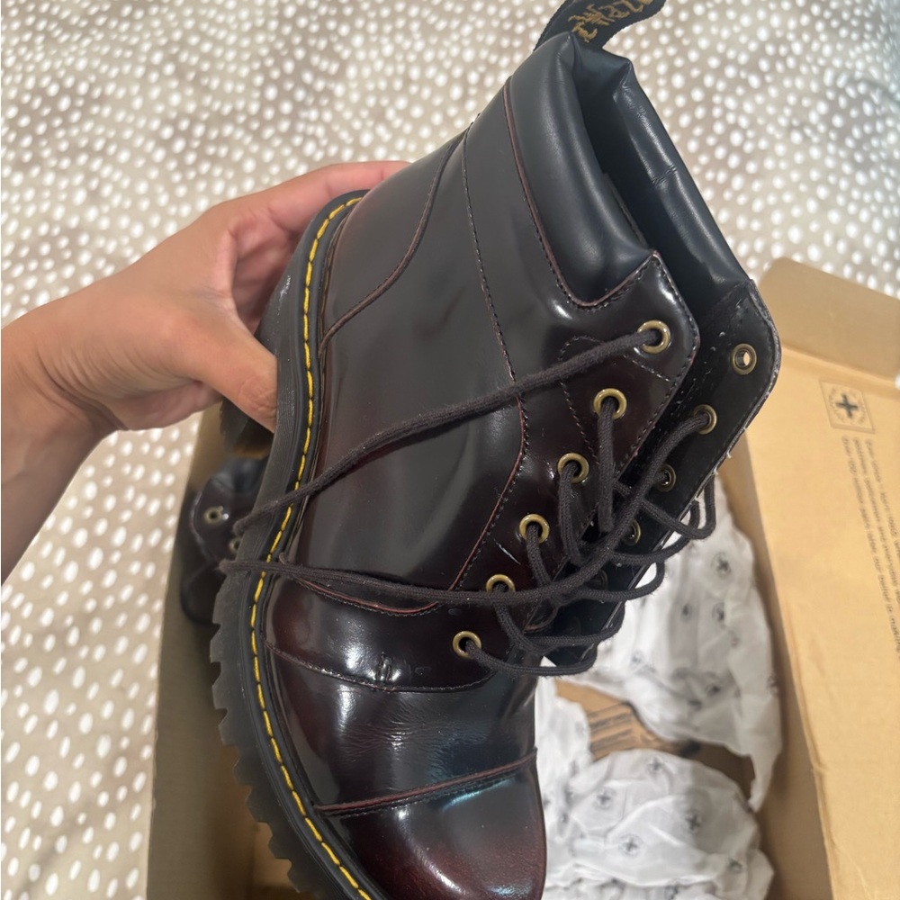 Dr. Martens Black Leather Heeled Boots